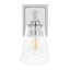 Hampton Bay Wakefield 5.25 in. 1-Light Chrome Modern Wall Mount Sconce Light with Clear Glass Shade