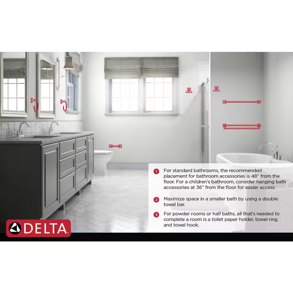 Delta Portwood 24 in. Towel Bar in Chrome