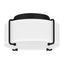 Home Decorators Collection Brookley 13 in. 2-Light Matte Black Flush Mount with White Fabric Shade