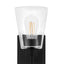 Hampton Bay Wakefield 5.25 in. 1-Light Matte Black Modern Wall Mount Sconce Light with Clear Glass Shade
