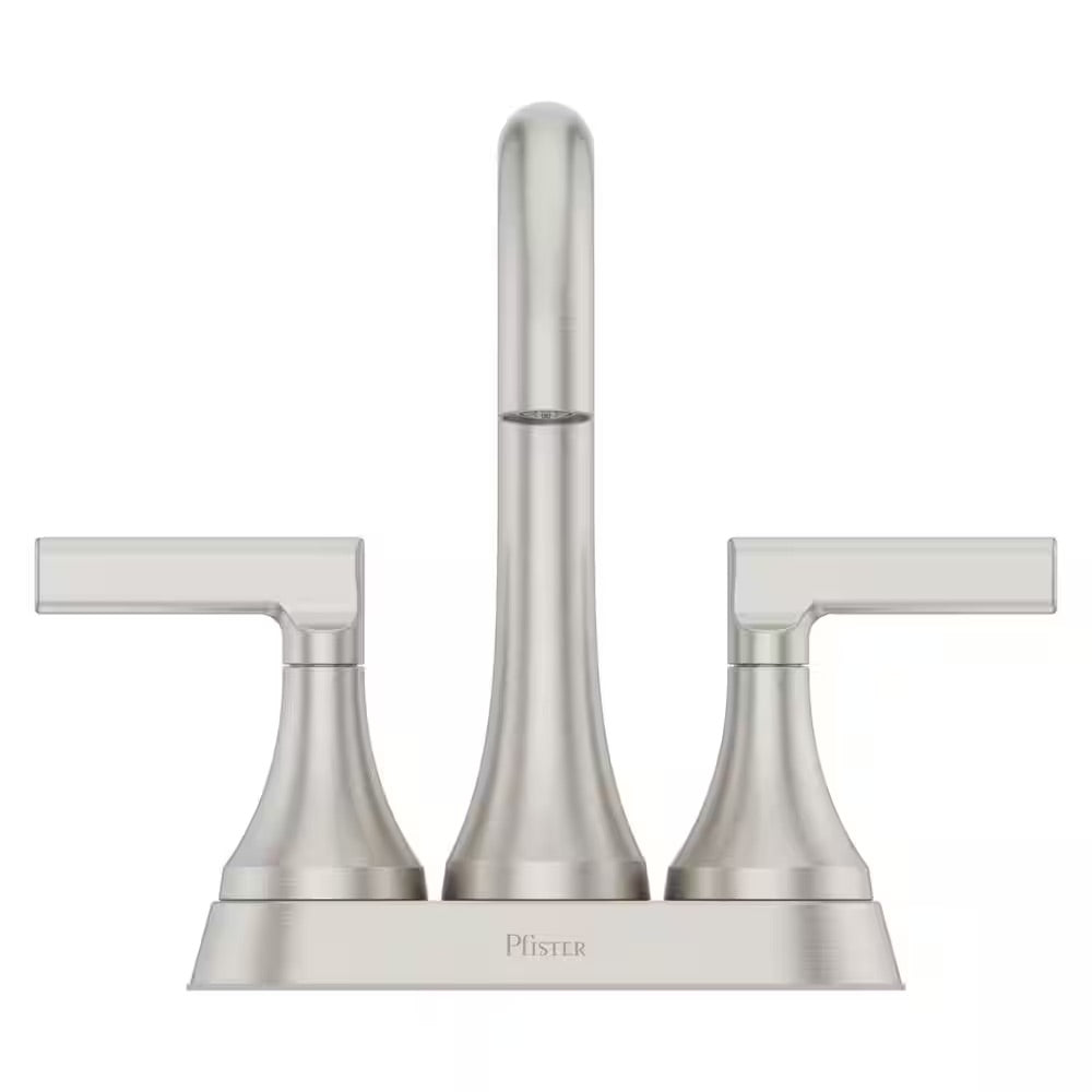 Pfister Vedra 4 in. Centerset Double Handle Bathroom Faucet in Spot Defense Brushed Nickel