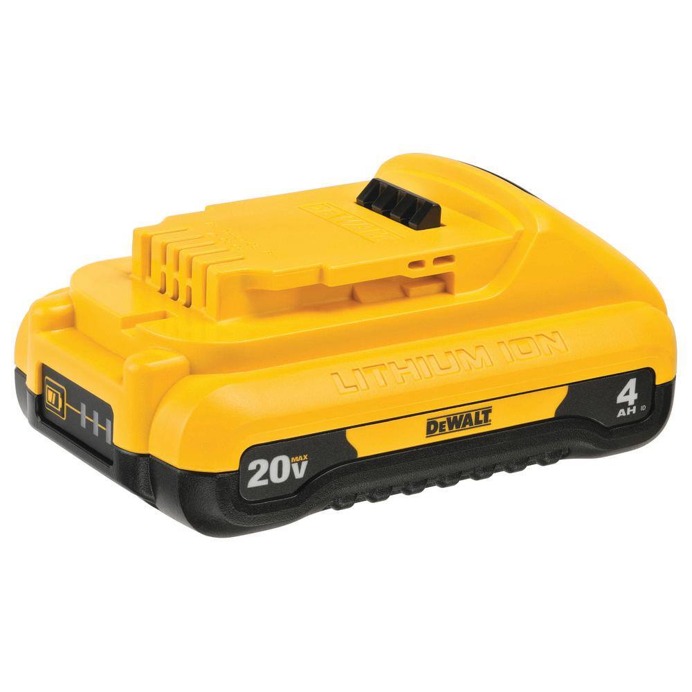DEWALT 20V MAX Compact Lithium-Ion 4.0Ah Battery Pack with 12V to 20V MAX Charger