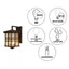 Bel Air Lighting Huntington 2-Light Weathered Bronze Outdoor Wall Light Sconce Lantern with Seeded Glass