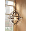 Home Decorators Collection Barton Bay 1-Light Bronze and Champagne Pewter Orb Mini Pendant