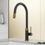 VIGO Bristol Single-Handle Pull-Down Sprayer Kitchen Faucet in Matte Gold/Matte Black