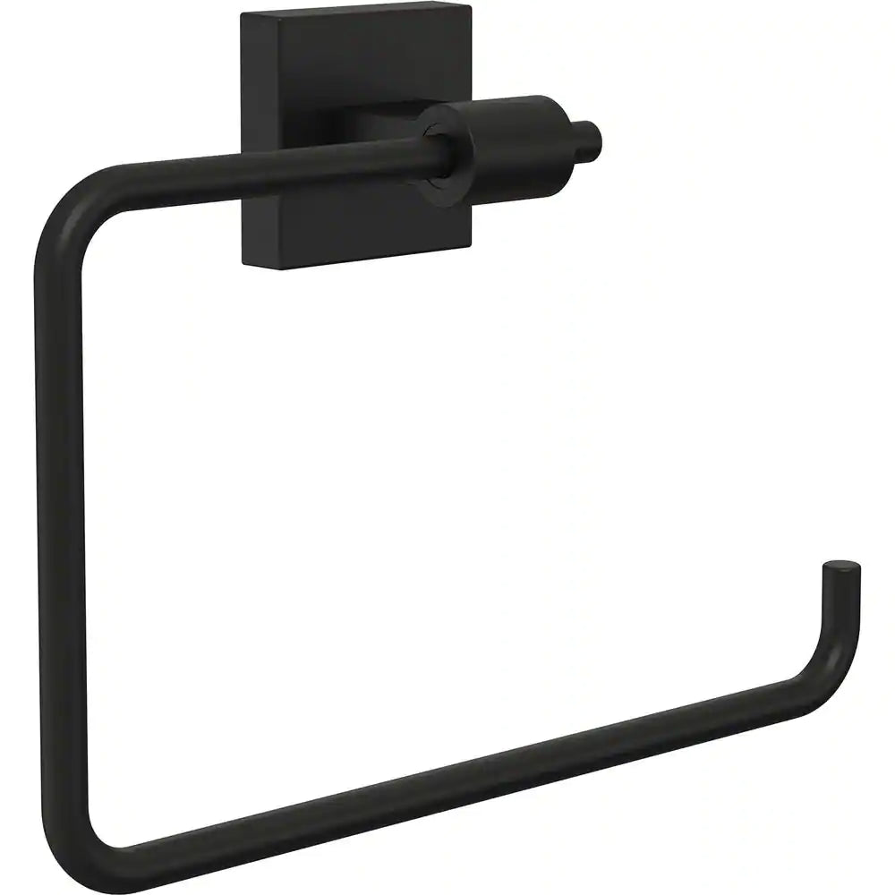 Franklin Brass Maxted 3-Piece Bath Hardware Set with Towel Ring, Toilet Paper Holder and 24 in. Towel Bar in Matte Black