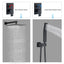 Zalerock Rain 1-Spray Square 10 in. Shower System Shower Head with Handheld in Black