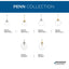 Progress Lighting Penn Collection 9-3/4 in. 1-Light Polished Nickel Clear Glass Modern Farmhouse Kitchen Pendant Light