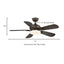 Home Decorators Collection Benson 44 in. LED Espresso Bronze Ceiling Fan with Light and Remote Control
