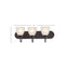 Volume Lighting Mari 3-Light Indoor Antique Bronze Bath or Vanity Light Bar or Wall Mount with White Frosted Glass Bell Shades