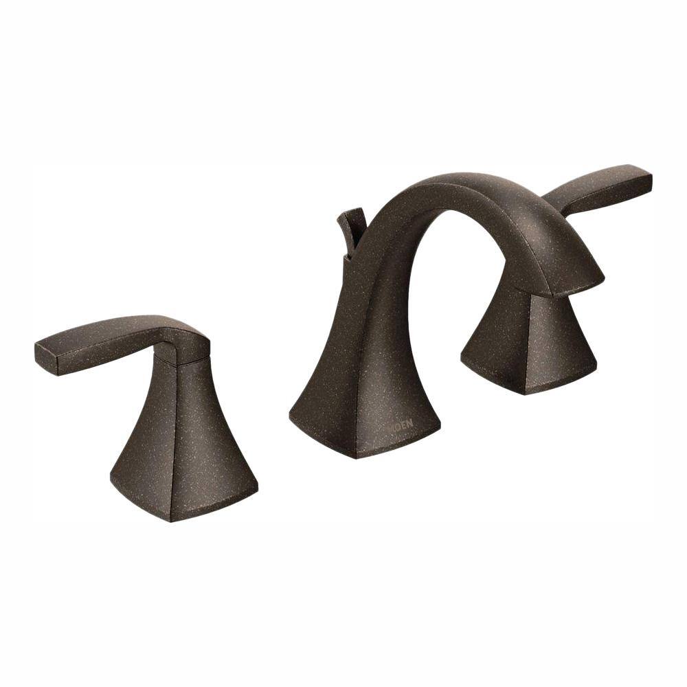 MOEN Voss 8 in. Widespread 2-Handle High-Arc Bathroom Faucet Trim Kit in Oil Rubbed Bronze (Valve Not Included)