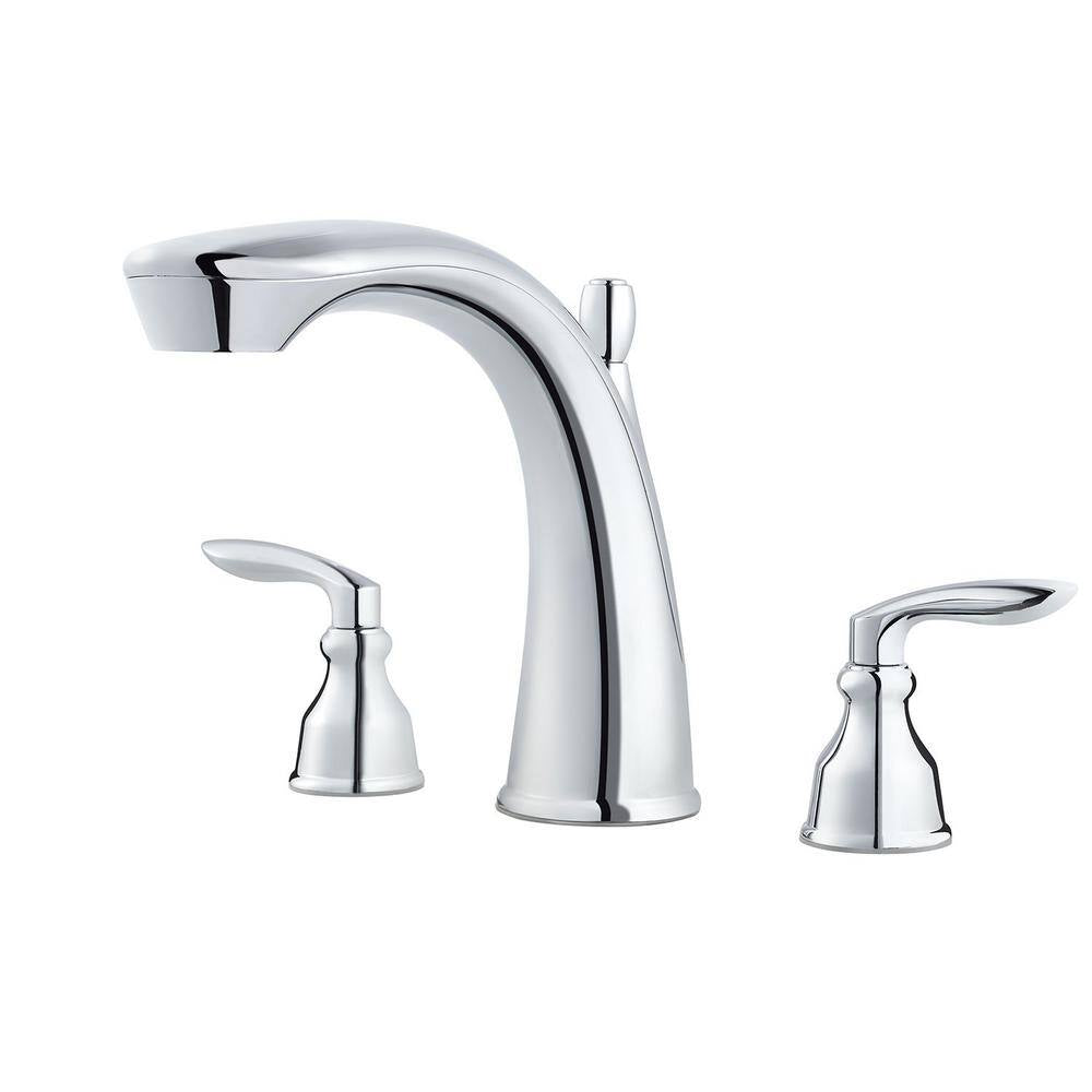 Pfister Avalon 2-Handle Deck-Mount Roman Tub Faucet Trim Kit in Polished Chrome (Valve Not Included)