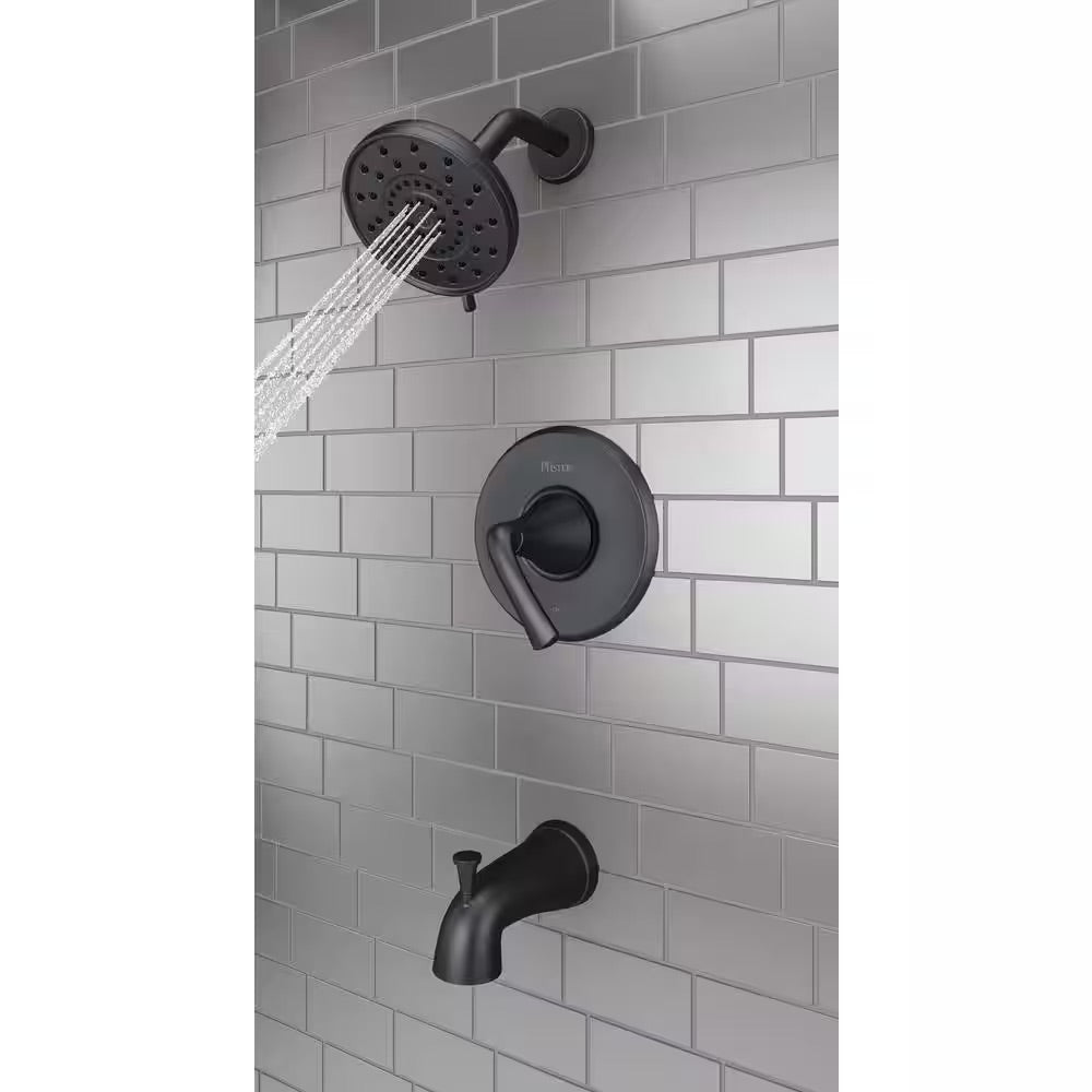 Pfister Ladera Single-Handle 3-Spray Tub and Shower Faucet in Matte Black (Valve Included)