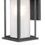 Bel Air Lighting Shaakar 1-Light Black Outdoor Wall Light Sconce Lantern with Frosted Glass
