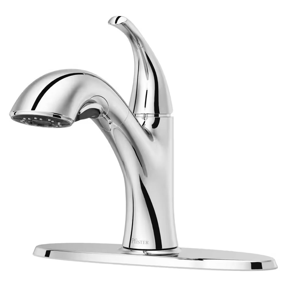 Pfister Wray Single-Handle Pull-Out Sprayer Kitchen Faucet in Polished Chrome