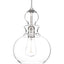 Progress Lighting Staunton Collection 1-Light Brushed Nickel Pendant with Clear Glass