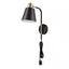 Globe Electric Davis 1-Light Matte Black Plug-In or Hardwire Wall Sconce with 6 ft. Cord