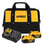 DEWALT 20V MAX XR Premium Lithium-Ion 5.0Ah Battery Pack (2 Pack), Charger and Kit Bag