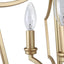 LALUZ Aritik 3-Light Modern Gold Geometric Cage Pendant Adjustable Small Candle-Style Island Chandelier