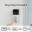 Ring 1080p HD Wi-Fi Wired and Wireless Video Doorbell 3 Smart Home Camera Removable Battery Works with Alexa