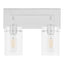 Hampton Bay Regan 12.75 in. 2-Light Chrome Bathroom Vanity Light with Clear Glass Shades