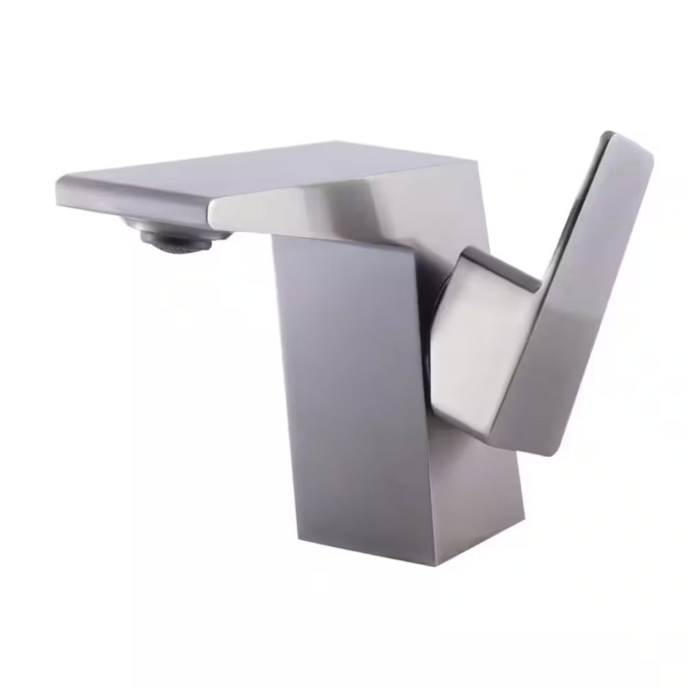 ALFI BRAND AB1470-BN Single Hole Single-Handle Bathroom Faucet in Brushed Nickel