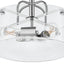 Home Decorators Collection Shirwell 13.5 in. 3-Light Chrome Round Semi-Flush Mount, Modern Ceiling Light with Clear Glass Drum Shade