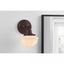 Hampton Bay Belvedere Park 5.16 in. 1-Light Espresso Bronze Indoor Wall Farmhouse Sconce with Frosted Opal Glass