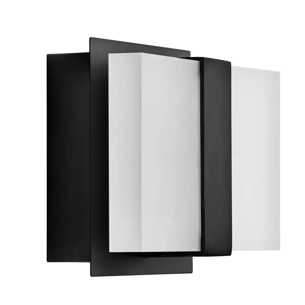 Home Decorators Collection Alberson 2-Light Matte Black Integrated LED Indoor Wall Sconce Vanity Light Bar
