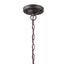 Bel Air Lighting Wentworth 1-Light Rust Hanging Outdoor Pendant Light with Clear Glass