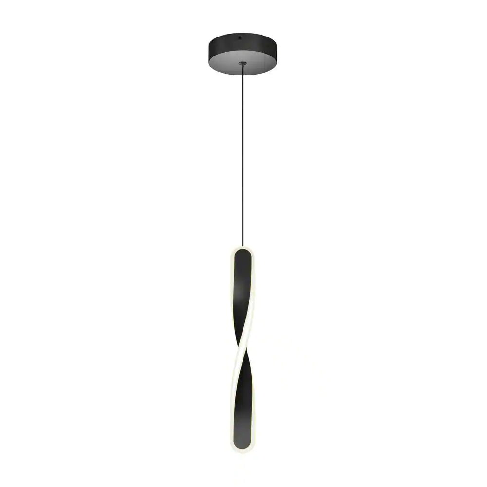 Artika Finley 13-Watt Integrated LED Black 3 CCT Modern Hanging Mini Pendant Light Fixture for Kitchen Island or Living Room
