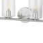Hampton Bay Champlain 31.5 in. 4-Light Brushed Nickel Modern Bathroom Vanity Light with Clear Seeded Glass Shades