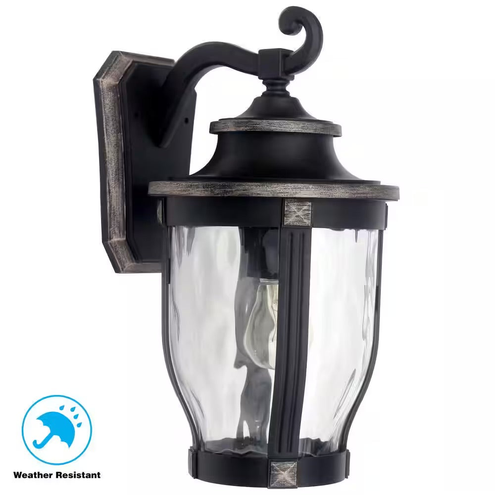 Home Decorators Collection McCarthy 1-Light Bronze Outdoor Wall Lantern Sconce