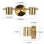 Zevni Sharre 14 in. 2-Light Brass Gold Integrated LED Bathroom Vanity Light, Modern Bath Lighting, Farmhouse Wall Sconce