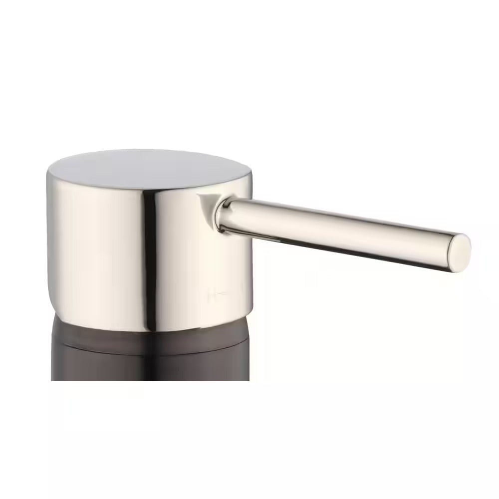 Glacier Bay Modern Single Hole Single-Handle Low-Arc Bathroom Faucet in Dual Finish Polished Nickel and Bronze