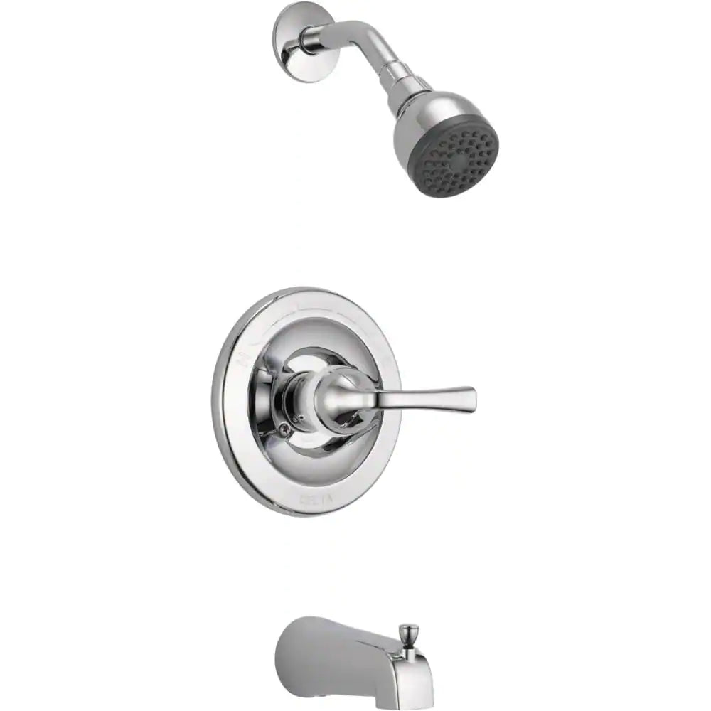 Delta Foundations Single-Handle 1-Spray Tub and Shower Faucet in Chrome (Valve Included)