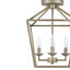Home Decorators Collection Weyburn 16.5 in. 4-Light Antique Silver Leaf Lantern Farmhouse Semi-Flush Mount Ceiling Light Fixture