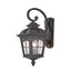 Home Decorators Collection Loridan Square 2-Light Black Outdoor Wall Lantern Sconce with Clear Water Glass