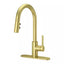 Pfister Stellen Single-Handle Pull-Down Sprayer Kitchen Faucet in Brushed Gold