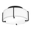 Home Decorators Collection Brookley 13 in. 2-Light Matte Black Flush Mount with White Fabric Shade