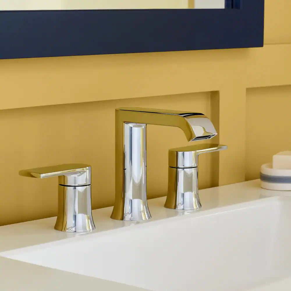 MOEN Genta 8 in. Widespread 2-Handle Bathroom Faucet in Chrome