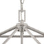 Home Decorators Collection Weyburn 4-Light Brushed Nickel Caged Farmhouse Chandelier for Dining Room, Lantern Kitchen Light