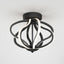 Artika Meridian 12 in. 1-Light Black Modern Integrated LED Flush Mount Ceiling Light Chandelier for Bedroom and Hallway