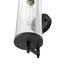Hampton Bay Lurelane 18 in. Large Modern 1-Light Matte Black Hardwired Outdoor Cylinder Wall Lantern Sconce