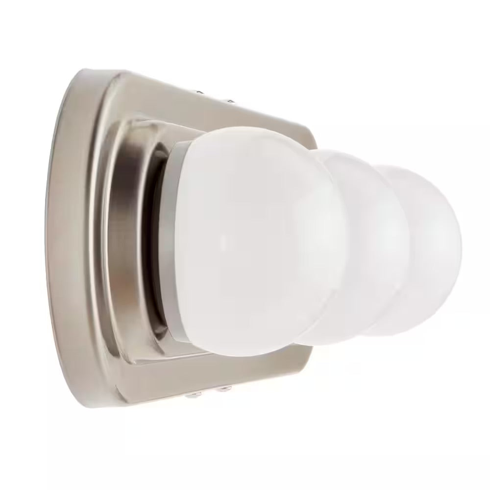 Hampton Bay Midford 3-Light Brush Nickel LED Bathroom Vanity Light Bar