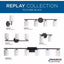 Progress Lighting Replay Collection 31-1/4 in. 4-Light Textured Black Etched Glass Modern Bath Vanity Light