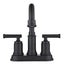 Glacier Bay Oswell 4 in. Centerset 2-Handle High-Arc Bathroom Faucet in Matte Black