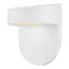Hampton Bay Owens Modern 1-Light White Hardwired Integrated LED Outdoor Wall Lantern Sconce (1-Pack)