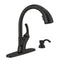 Delta Shiloh Single-Handle Pull-Out Sprayer Kitchen Faucet with ShieldSpray in Matte Black