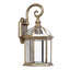 LamQee 1-Light E26 Antique Brass Outdoor Wall Lantern Sconce-Light with Clear Glass for Patio or Porch
